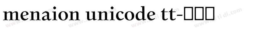 menaion unicode tt字体转换